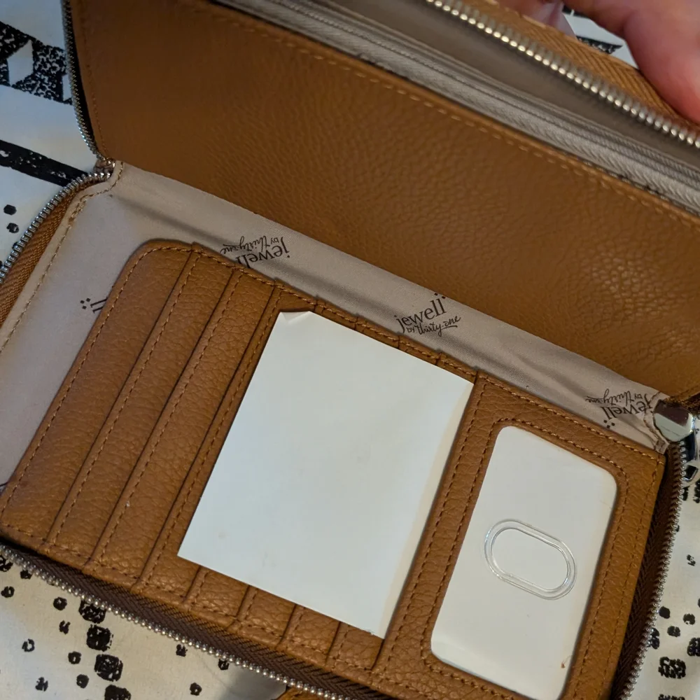 Thirty-One Cork Wristlet with Brown Strap - Picture 8 of 9